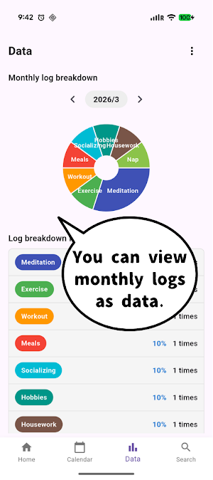 Simple Life Log Screenshot 3