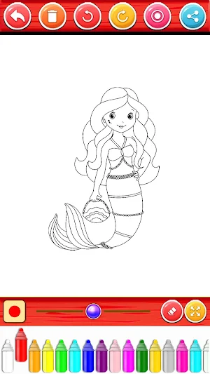 little mermaid coloring book Screenshot 0