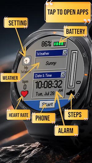 Sagehuz Retro A025 Watch face Screenshot 1