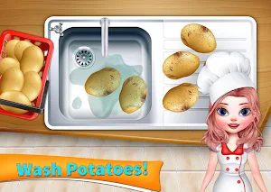 Cooking Potato Fries: Star Chef Restaurant Food Screenshot 1