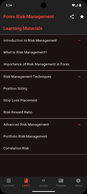 Forex Risk Management Screenshot 1
