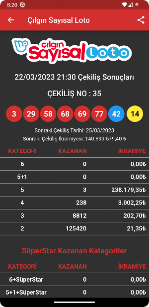 PiyangoLoto Sonuçları, KareKod Screenshot 2