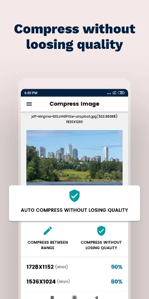 Quality Image Compressor Screenshot 1