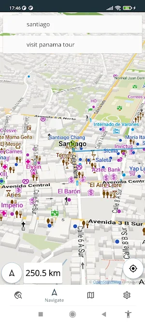 Panama Offline Map Screenshot 1