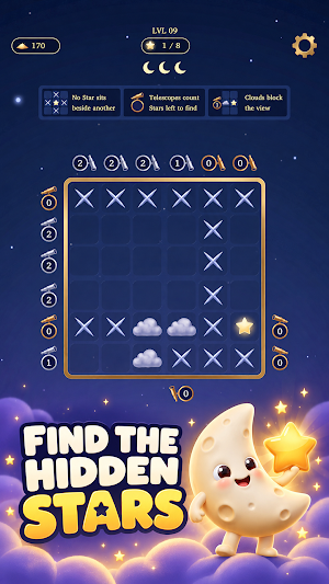 Where Stars Hide: Logic Puzzle Screenshot 0