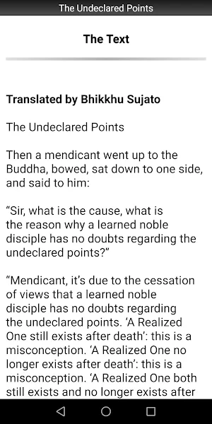 The Undeclared Points Sutta Screenshot 1