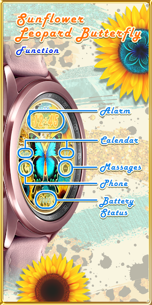 Sunflower Leopard_Watchface Screenshot 2