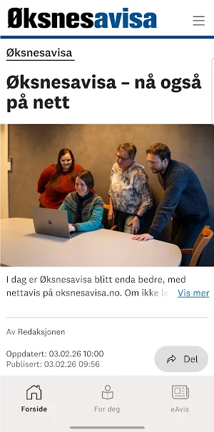 Øksnesavisa Screenshot 1