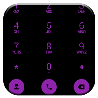Dialer Theme Flat Black Purple