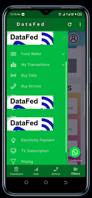 DataFed VTU Services Screenshot 1