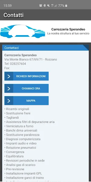 Carrozzeria Sperandeo Screenshot 2