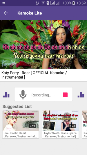 Karaoke Lite : Sing & Record Free Screenshot 2