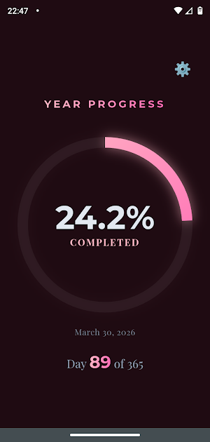 Year Progress Tracker Screenshot 2