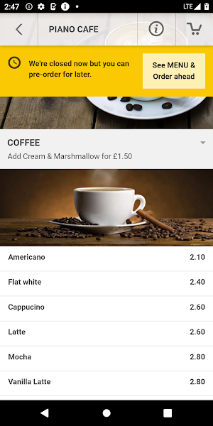 Piano Cafe Screenshot 2