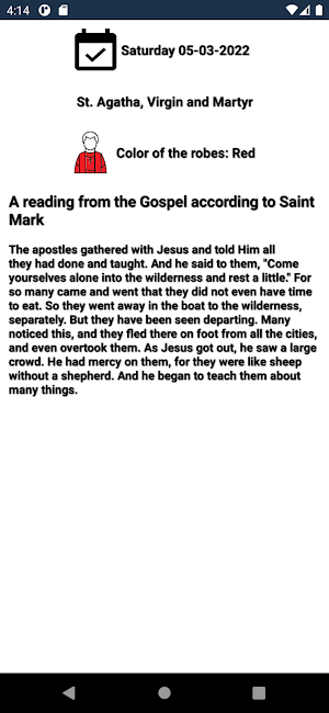 Liturgical Calendar Screenshot 3