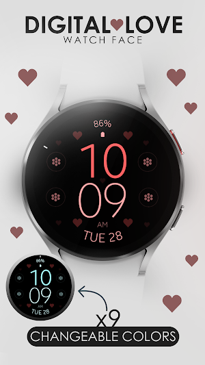 Digital Love watch face Screenshot 2