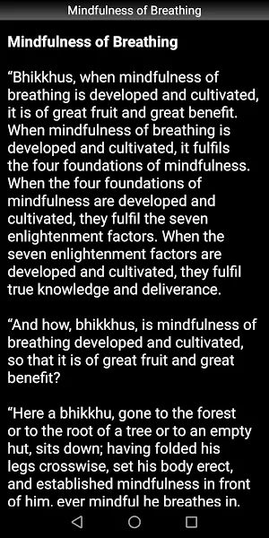 Mindfulness of Breathing Sutta Screenshot 2