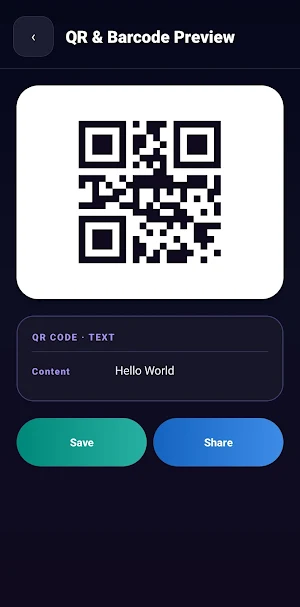 QR & Barcode Scanner/Generator Screenshot 2