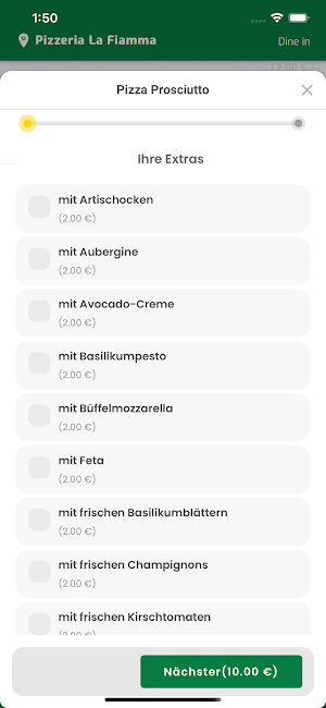 Pizzeria La Fiamma Online Screenshot 3