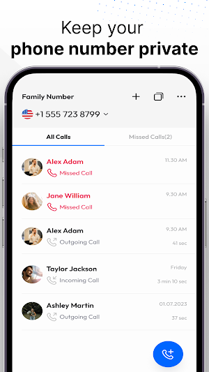 Text Call: Second Phone Number Screenshot 2