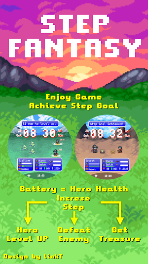 Step Fantasy Wactch Face Screenshot 1