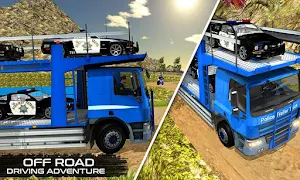 OffRoad Police Transport Truck Driving Games Screenshot 1