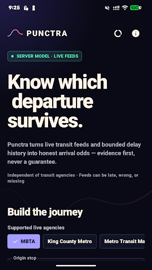 Punctra: Transit Reliability Screenshot 2