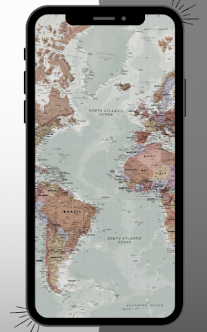 World Map Wallpaper Screenshot 3