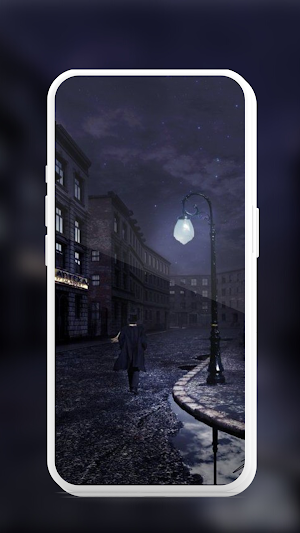 street lamp in fog wallpaper Screenshot 0