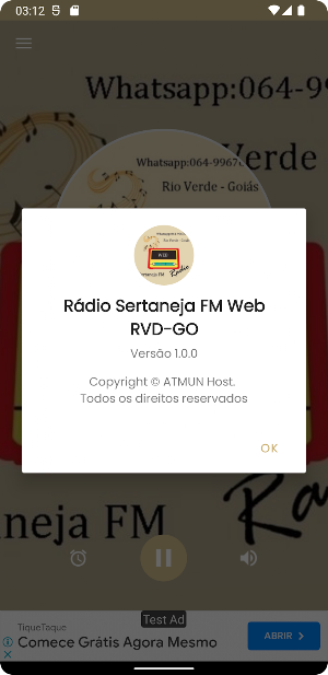 Rádio Sertaneja FM Web RVD-GO Screenshot 3