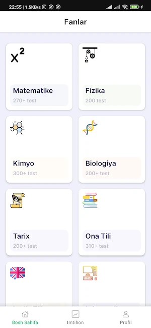 Attestatsiya Testlari Savollar Screenshot 1