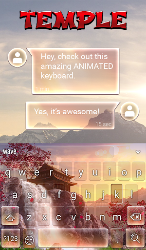 Temple Animated Keyboard Screenshot 2