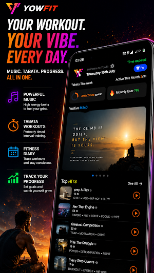 YowFit: Workout Music & Tabata Screenshot 2
