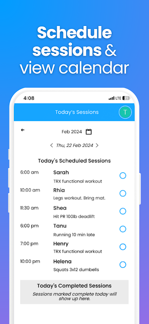 EZbook Fitness, Life Coach App Screenshot 1