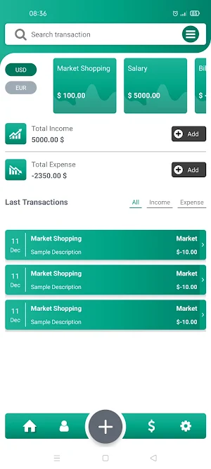 moWallet Theme - Finance App Screenshot 2