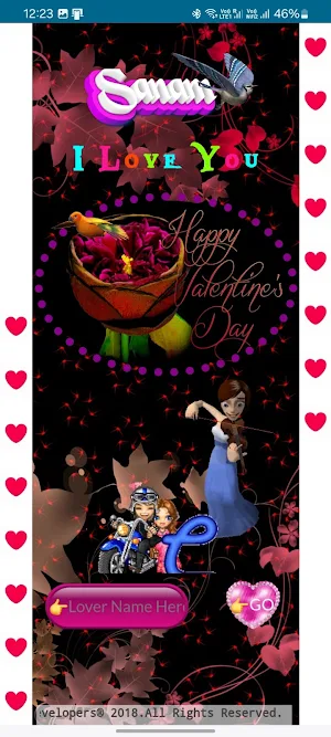 Valentine Live Greeting Card Screenshot 0
