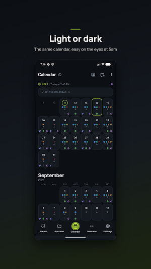 DateDots: Calendar Alarm Clock Screenshot 1