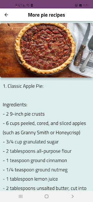 Chocolate pie recipes Screenshot 3