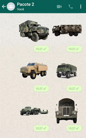 Figurinhas de Caminhões Militares - WAStickerApps Screenshot 0