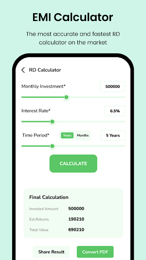 Loan EMI Calculator & Planner Screenshot 1