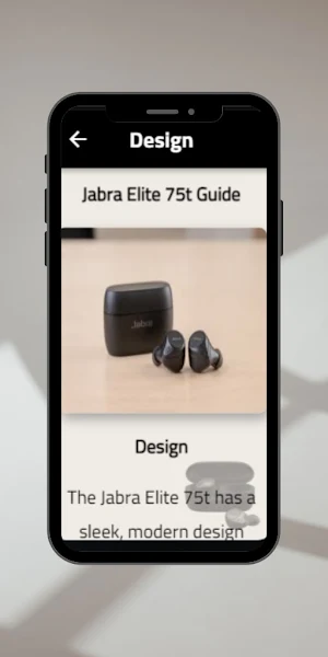 Jabra Elite 75t Guide Screenshot 1