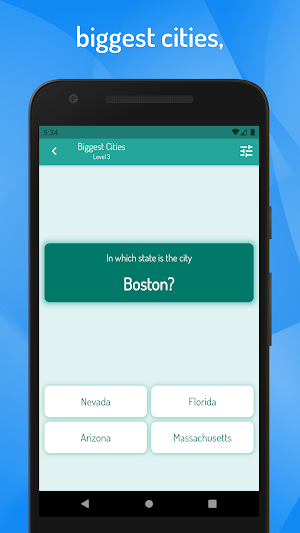 Quiz USA - States, State Capitals and U.S. Cities Screenshot 2