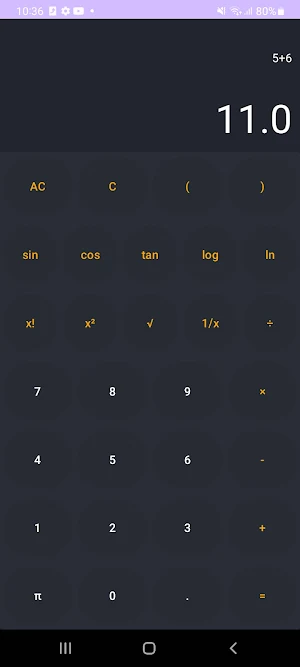 CDP-Scientific Calculator Screenshot 3