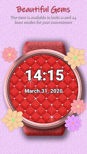 WFAM Beautiful Gems Watch Face Screenshot 2