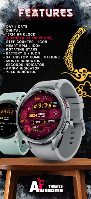 Lunaris - Digital Watch Face Screenshot 2