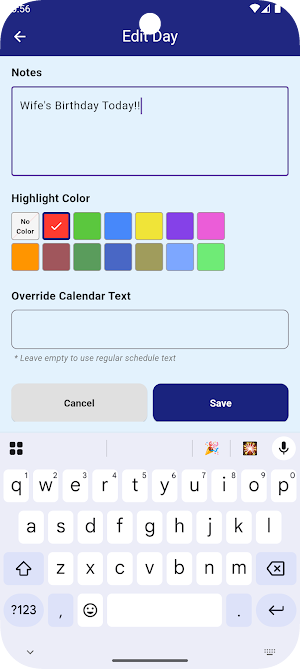 ShiftWave - Repeating Schedule Screenshot 1
