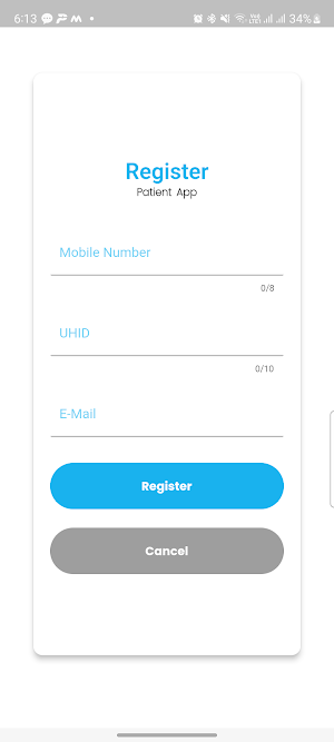 ePIS Patient App Screenshot 1