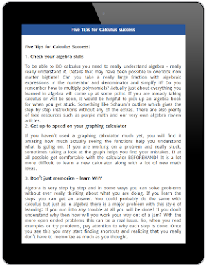 Calculus Tips and Tricks Screenshot 2