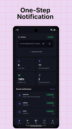Notifella - Push Service Screenshot 1