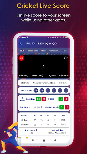 Cricket Live Score - Live Line Screenshot 1